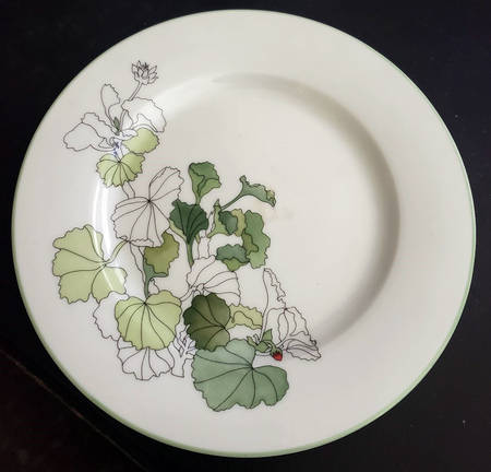 Geranium Bread & Butter Plate