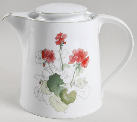 Geranium Teapot & Lid