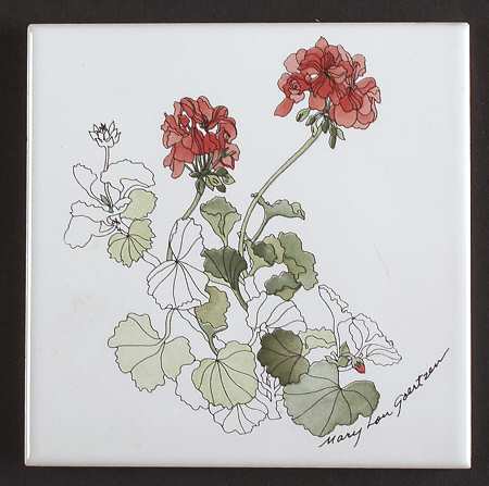 Geranium Tea Tile