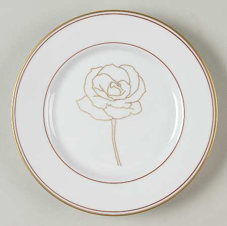 Gold Rose Bread & Butter Plate