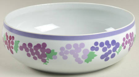 Grapes 8" Round Vegetable Bowl
