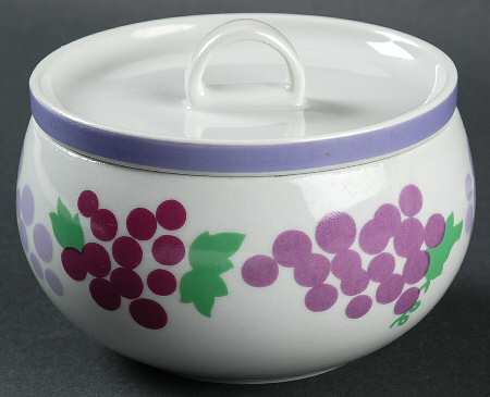 Grapes Sugar Bowl & Lid
