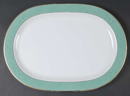 Green Fields 16" Oval Serving Platter