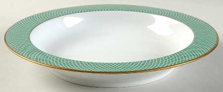 Green Fields Rim Soup Bowl