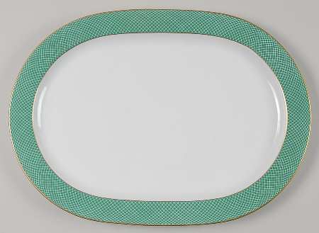 Green Fields 15" Oval Serving Platter
