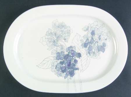 Hydrangea 15" Oval Serving Platter