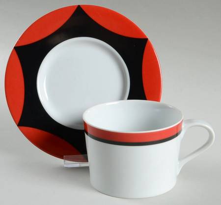 Ruby Flat Cup & Saucer Set