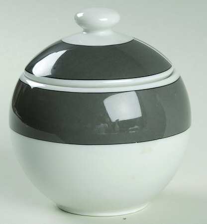 Kaleidoscope Grey Sugar Bowl & Lid