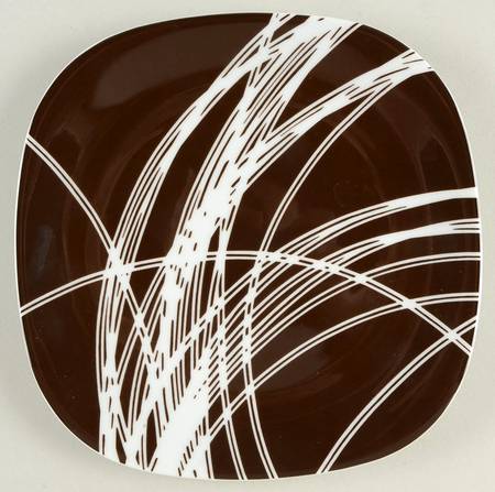 Linear Brown Salad Plate