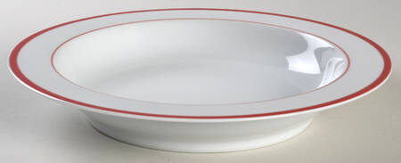 Lisboa Red Rim Soup Bowl