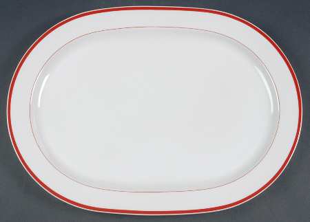 Lisboa Red 15" Oval Serving Platter