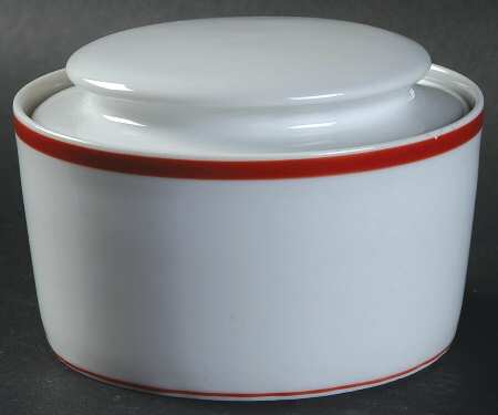 Lisboa Red Sugar Bowl & Lid
