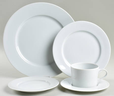 Lisboa White 5 Piece Place Setting