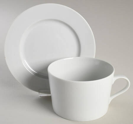 Lisboa White Jumbo Cup & Saucer Set