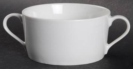 Lisboa White Flat Cream Soup Bowl