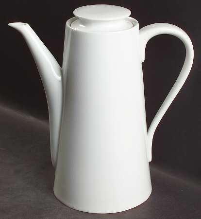 Lisboa White Coffee Pot & Lid
