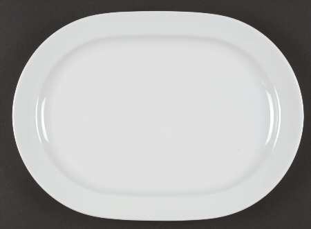 Lisboa White 11" Oval Serving Platter