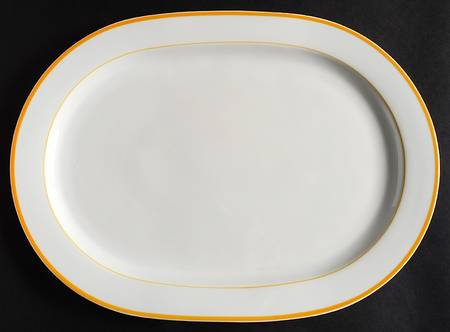 Lisboa Yellow 15" Oval Serving Platter