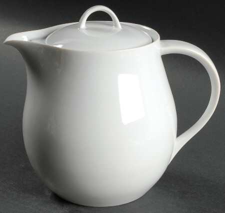 Lyric White Teapot & Lid