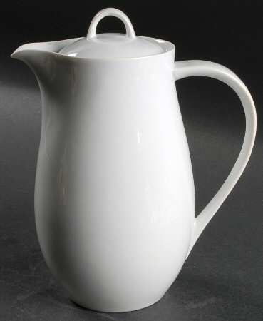 Lyric White Coffee Pot & Lid