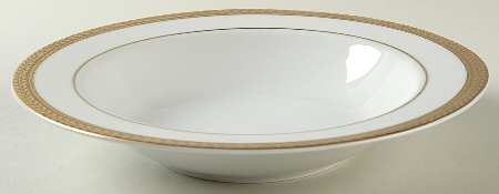 Manchester Gold Large Rim Soup Bowl