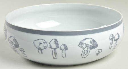 Mushrooms 8" Round Vegetable Bowl
