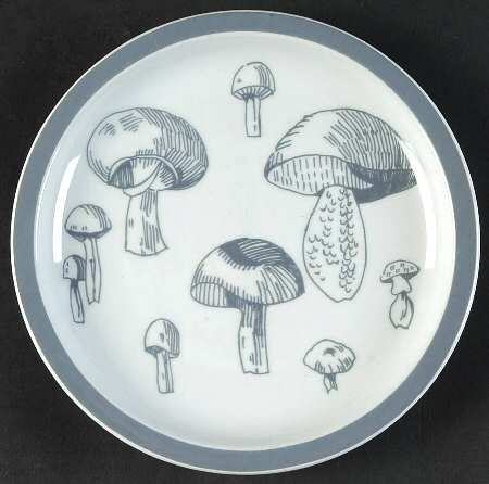 Mushrooms Bread & Butter Plate