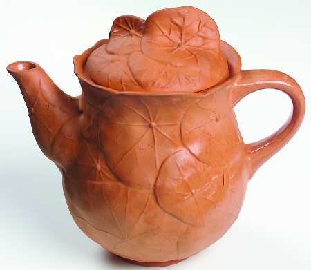 Nasturtium Terra Cotta Teapot & Lid