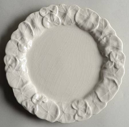Nasturtium White Salad Plate