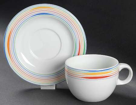 Octet Flat Cup & Saucer Set