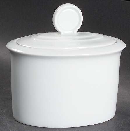 Odyssey White Sugar Bowl & Lid