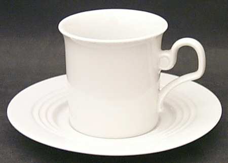 Odyssey White Flat Demitasse Cup & Saucer Set