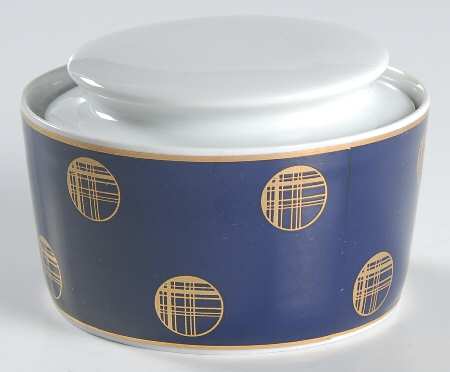 Orbit Blue Sugar Bowl & Lid