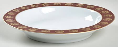 Orbit Red Rim Soup Bowl by Block