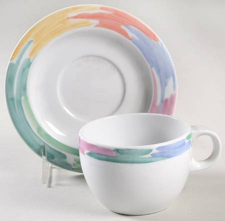 Palette Flat Cup & Saucer Set