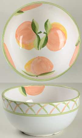 Peaches 10" Large Salad Serving Bowl