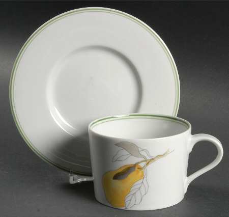 Pear (Rim) Flat Cup & Saucer Set
