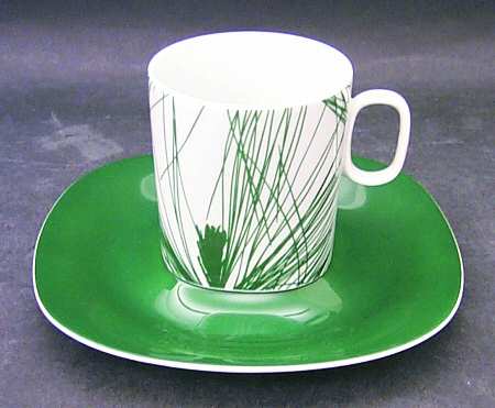 Pine Needles Flat Cup & Saucer Set