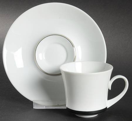 Platino Flat Demitasse Cup & Saucer Set