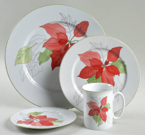 Poinsettia 4 Piece Place Setting