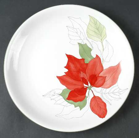 Poinsettia Cake Plate