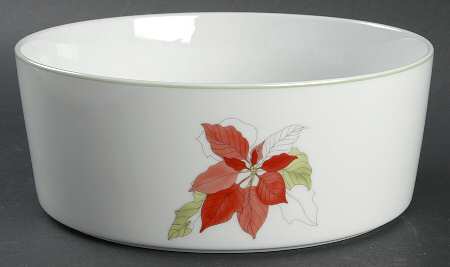 Poinsettia 8" Round Vegetable Bowl