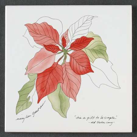 Poinsettia Tea Tile