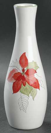 Poinsettia 7" Bud Vase