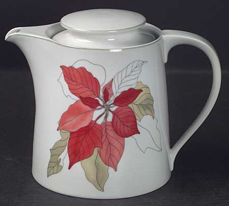 Poinsettia Teapot & Lid
