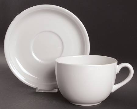 Rainbow White Jumbo Cup & Saucer Set