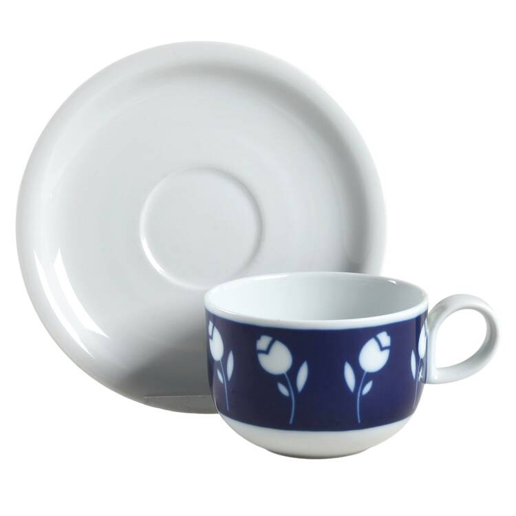 Rhapsody Flat Cup & Saucer Set