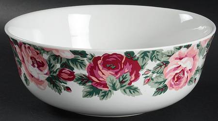 Rose Garden 10" Large Salad Serving Bowl