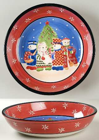 Snow People 11" Pasta Serving Bowl