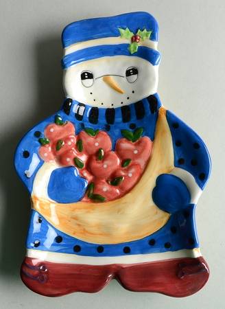 Snow People Snack Dish